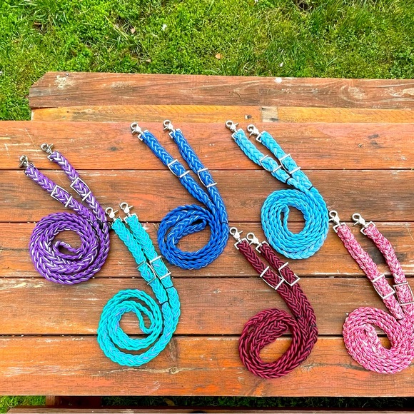 Handmade Adjustable Custom Paracord Reins - Picture 2 of 6
